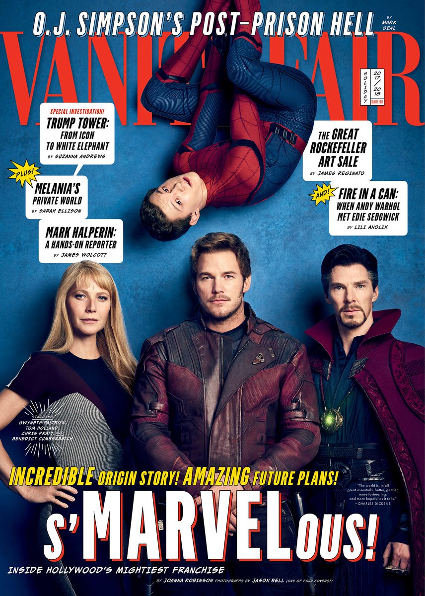 Capa da Vanity Fair com Vingadores: Guerra Infinita