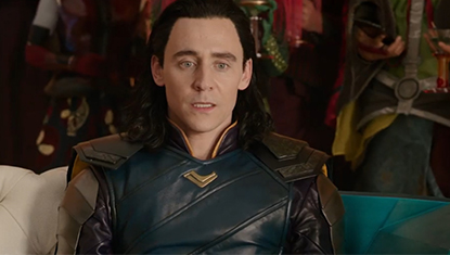 Loki (Tom Hiddleston) em Thor: Ragnarok