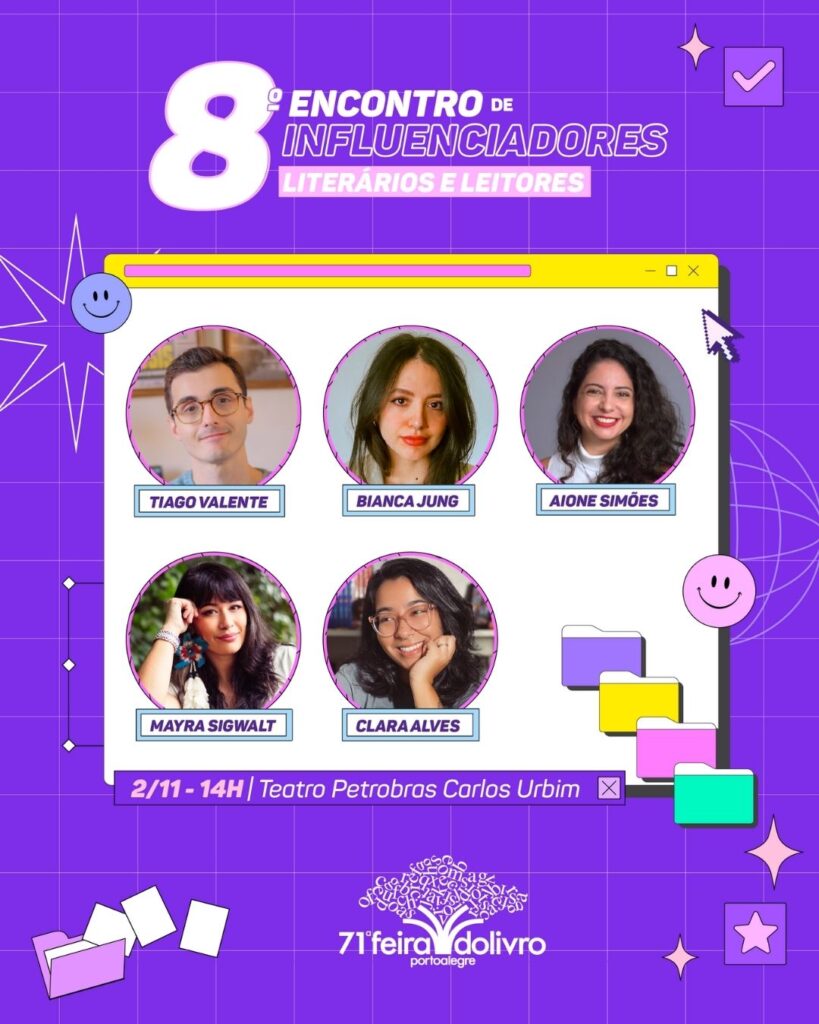 arte de divulgação Encontro de Influenciadores Literários e Leitores